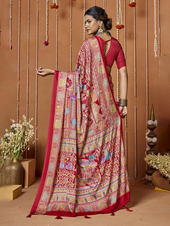 Printed Art Silk Saree