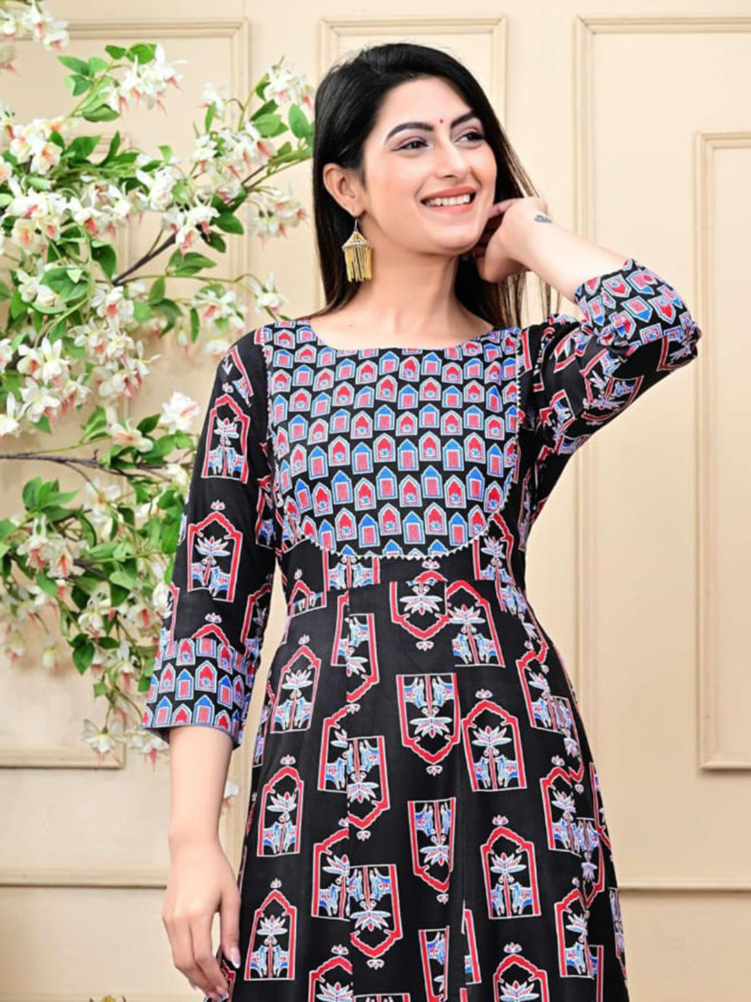 Printed Cotton Blend Kurta