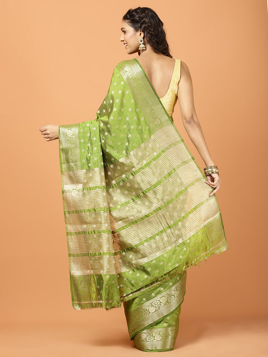 Zari Border Art Silk Woven Saree