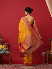 Plain Crepe Saree