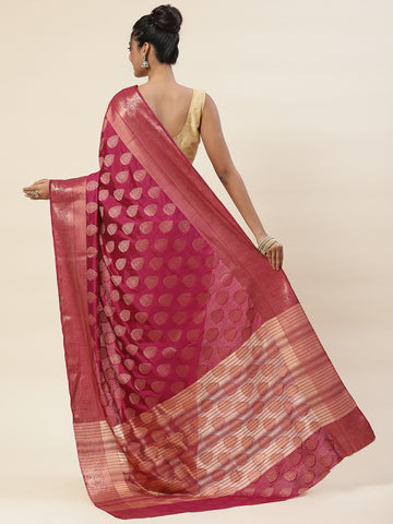 Zari Jaal Woven Handloom Saree