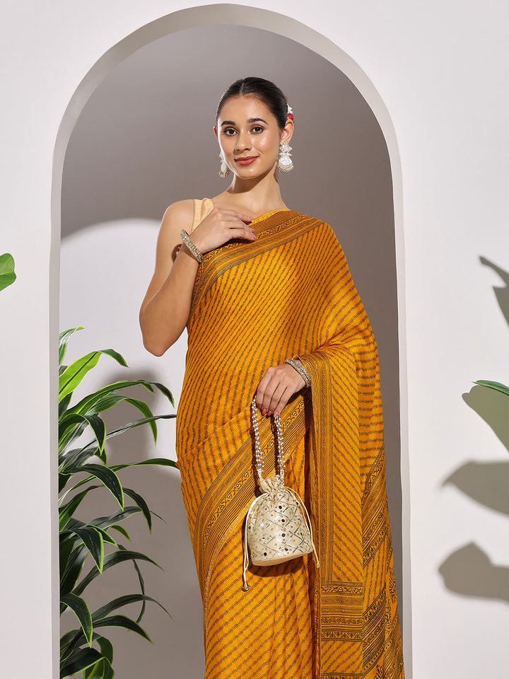Lehriya Printed Georgette Saree