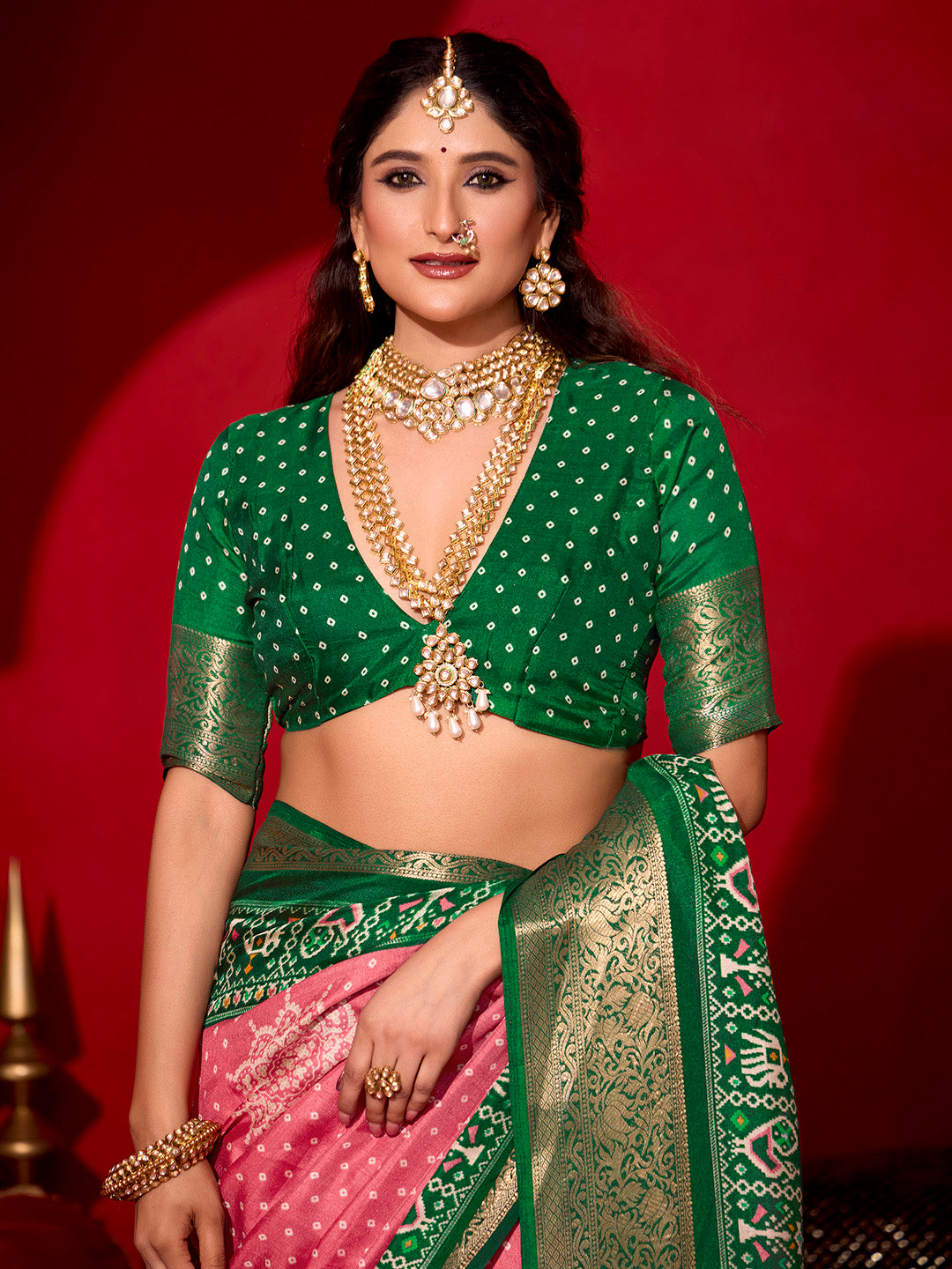 Patola Printed Art Silk Woven Saree