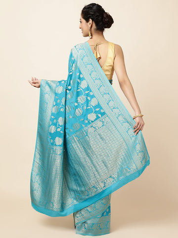 Zari Jaal Crepe Woven Saree