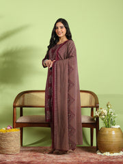 Printed Cotton Kurta With Pant & Dupatta