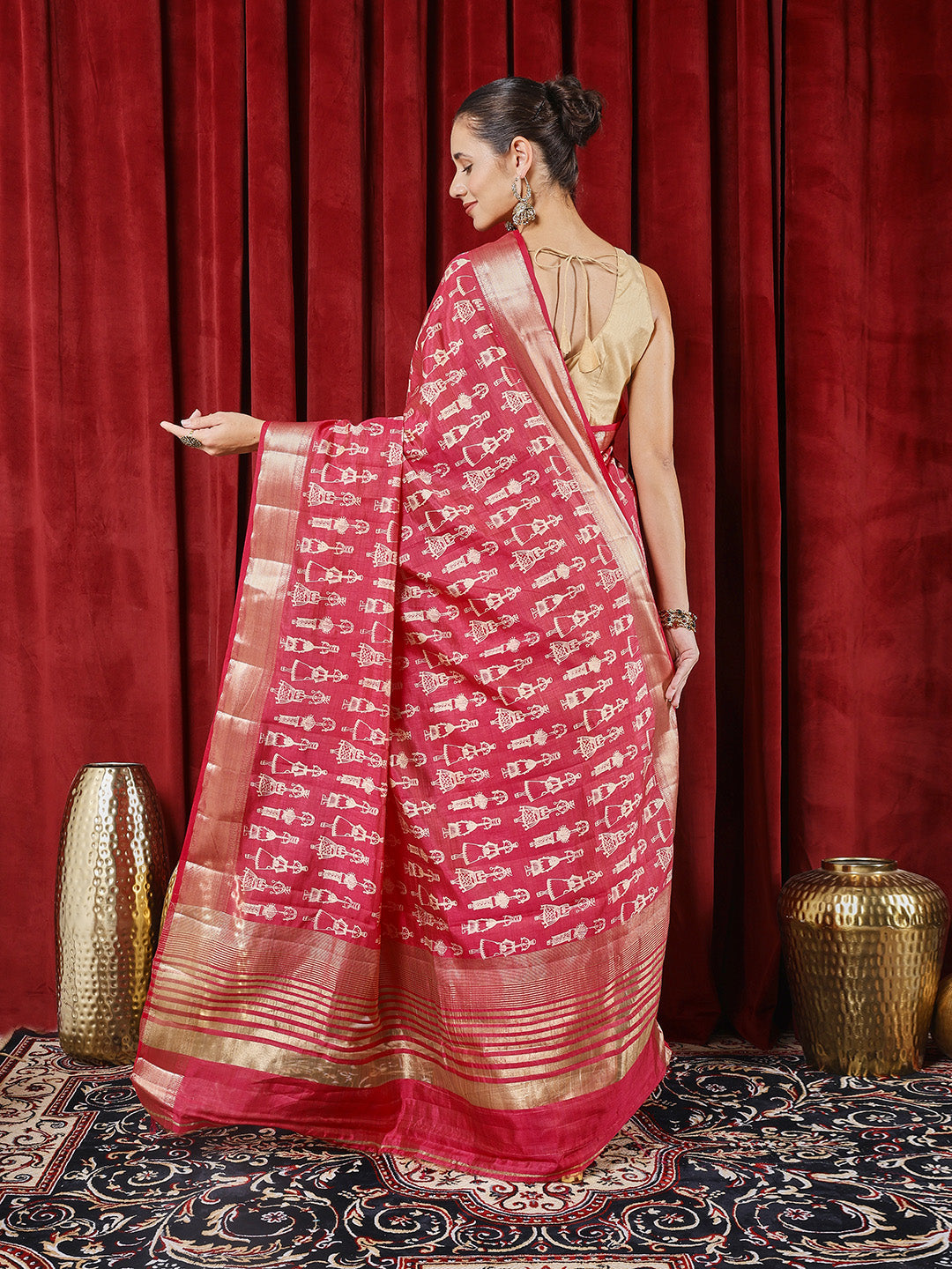 Digital Printed Art Silk Saree