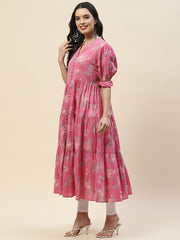 Printed Cotton Anarkali Kurta