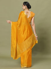 Stone Work Art Crepe Saree