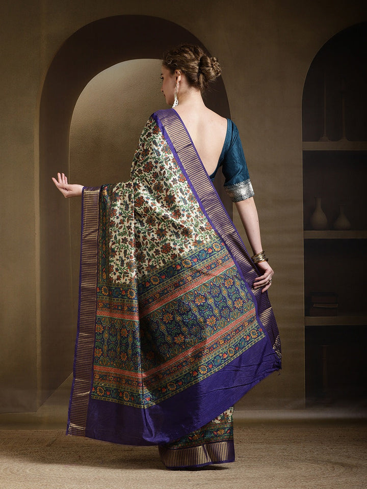 Digital Printed Art Silk Saree