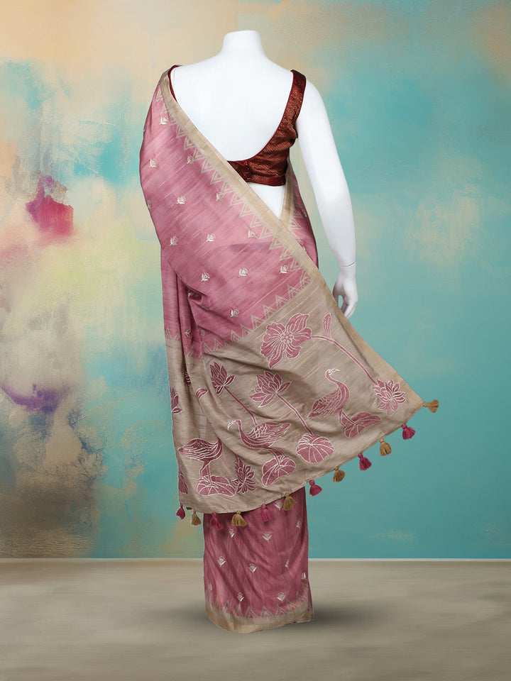 Printed &amp; Embroidered Booti Art Silk Saree