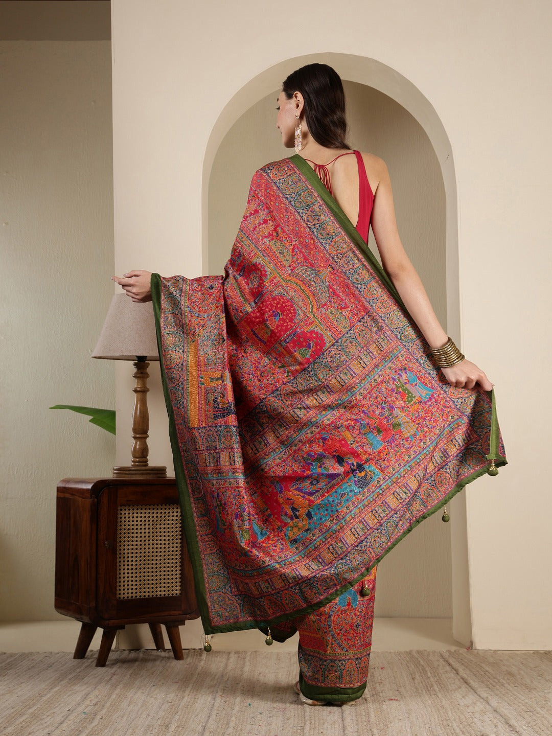 Digital Printed Art Silk Saree
