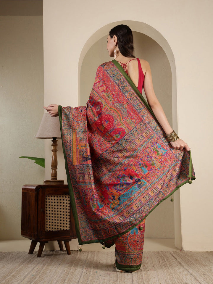 Digital Printed Art Silk Saree