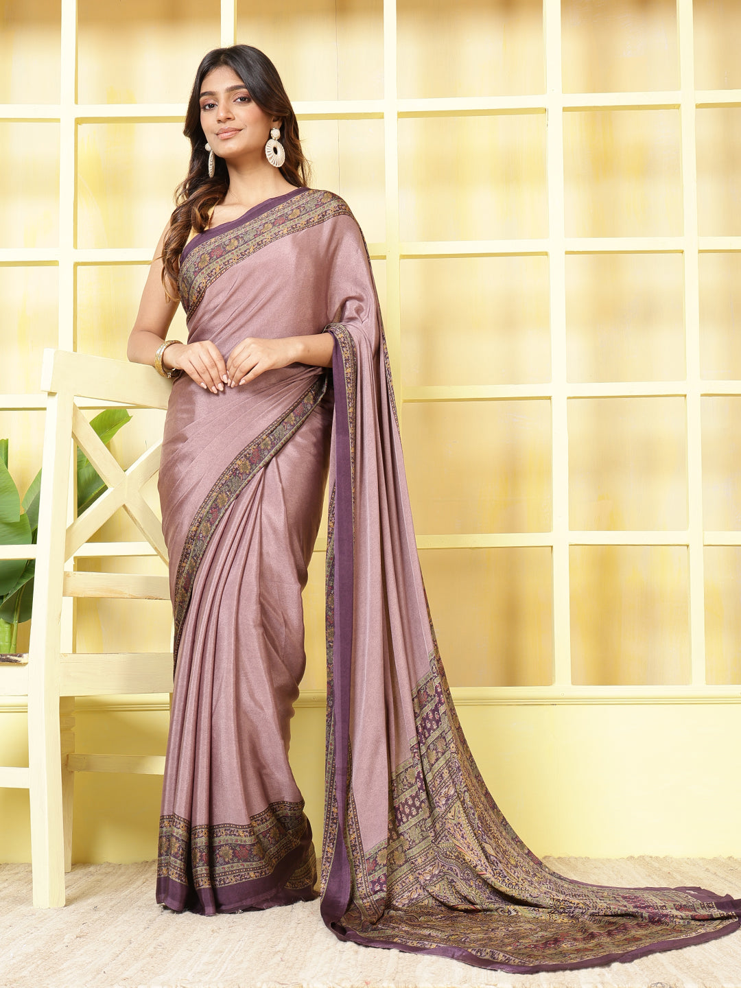 Digital Printed Crepe Saree