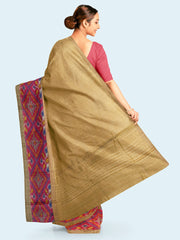 Plain Zari Border Art Silk Saree