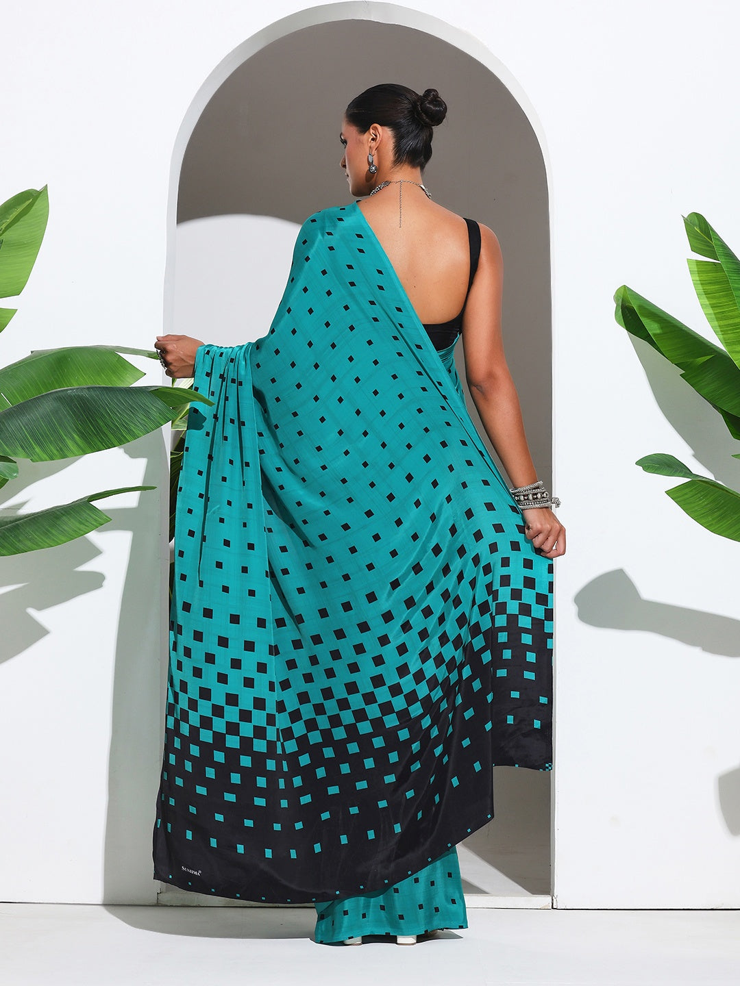 Digital Printed Crepe Saree