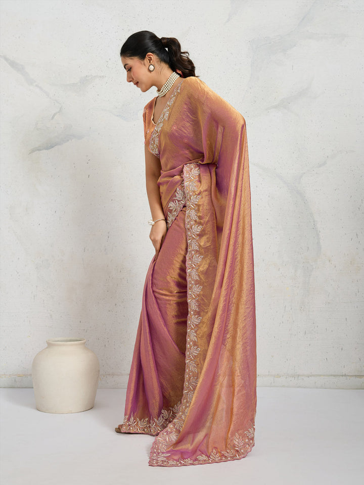 Embroidered Chiffon Saree