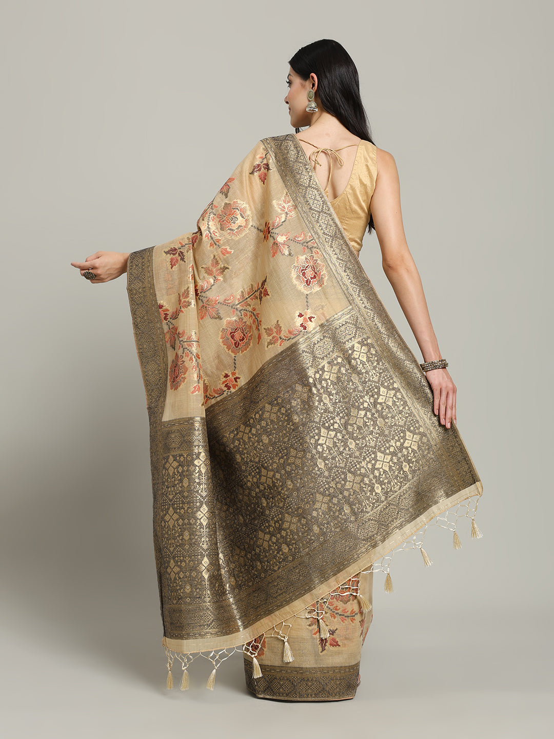 Zari Jaal Art Silk Woven Saree