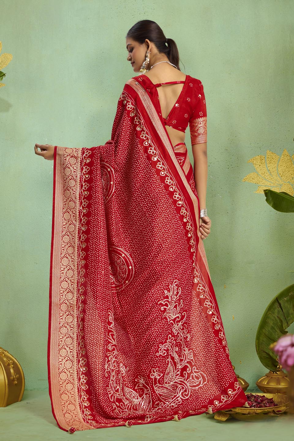 Digital Printed Art Silk Saree