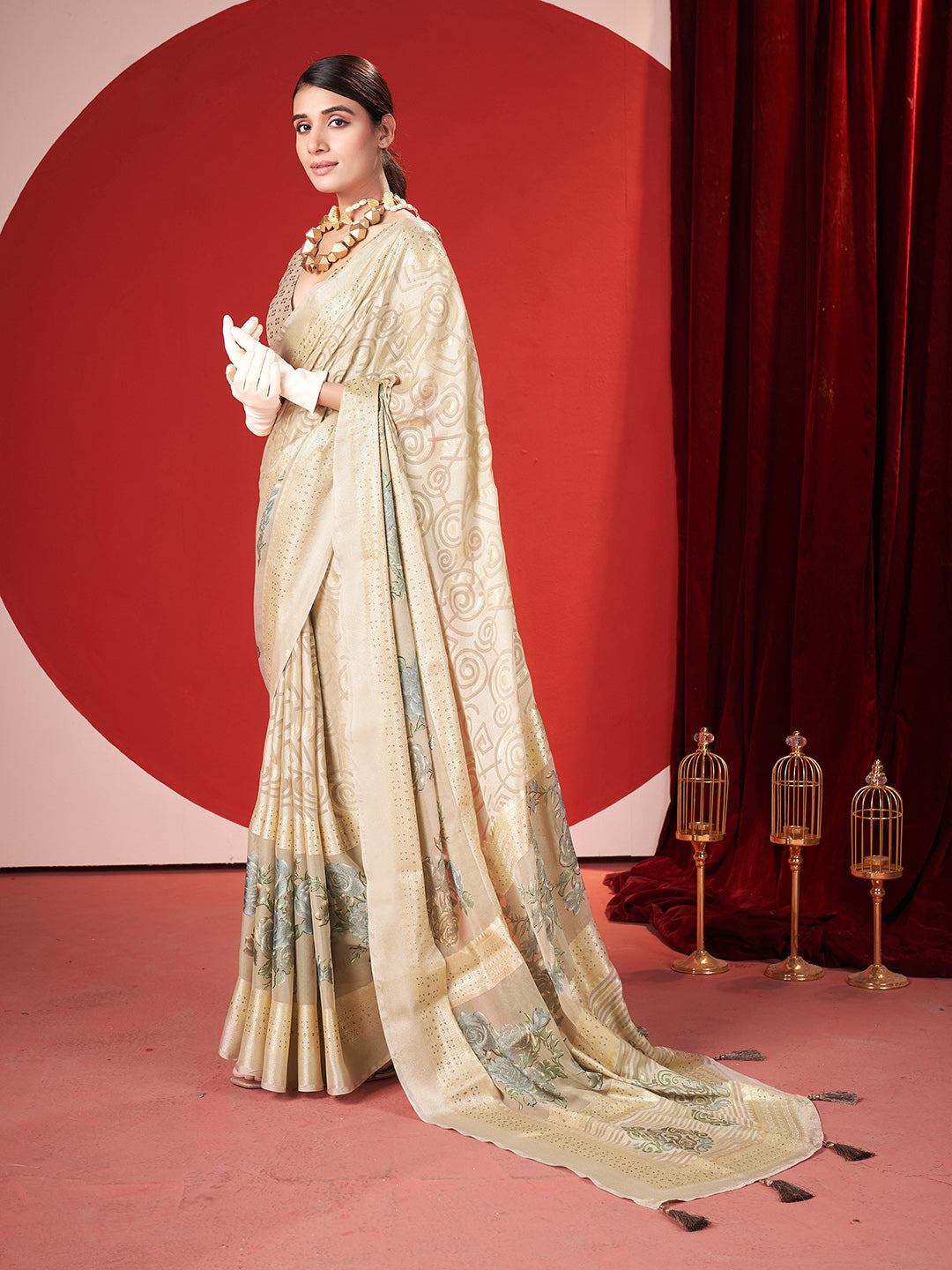 Zari Border Georgette Saree