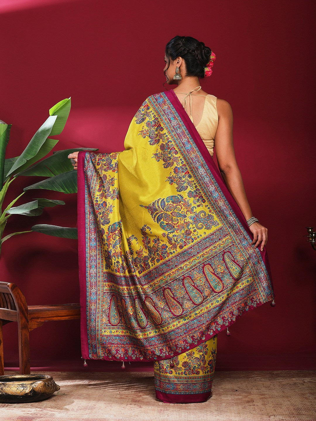 Digital Printed Art Silk Saree
