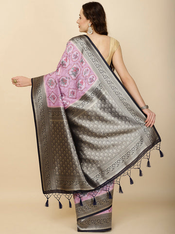 Zari Jaal Woven Handloom Saree