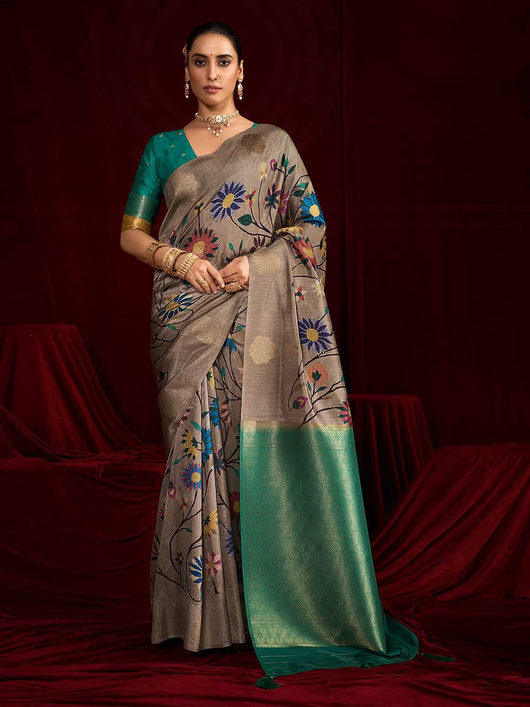 Woven Printed Art Silk Saree