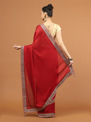 Stone Work Art Chiffon Saree