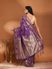 Plain Crepe Saree