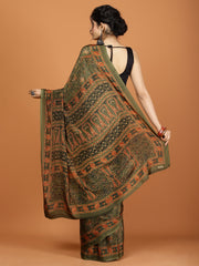 Digital Printed Crepe Woven Saree