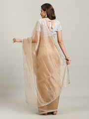 Sequence Embroidery Tissue Saree