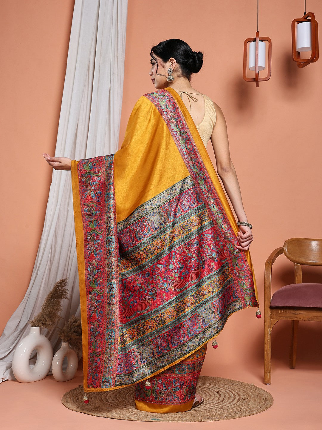 Digital Printed Art Silk Saree