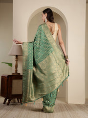 Woven Design Satin Saree