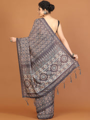 Digital Printed Tussar Woven Saree