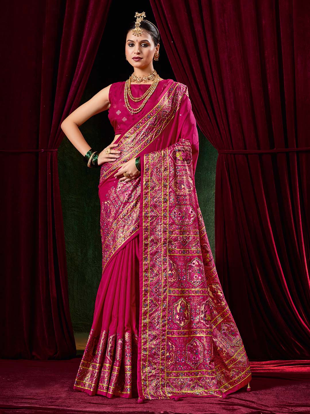 Digital Printed Art Silk Woven Saree
