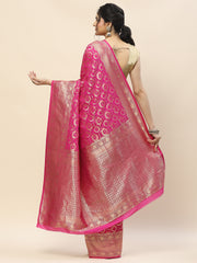 Zari Jaal Woven Crepe Saree