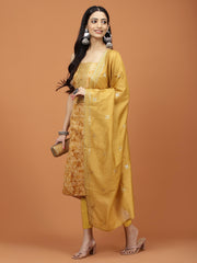 Printed Cotton Unstitched Suit Piece With Dupatta