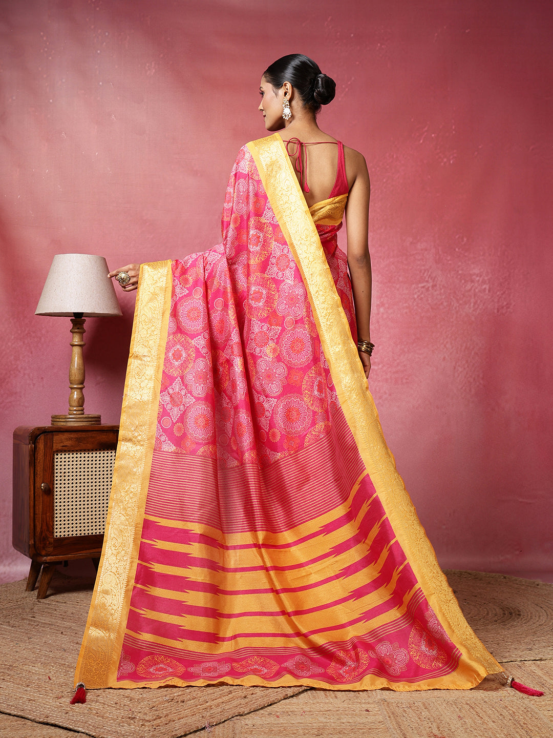 Printed Art-Tusser Saree