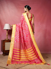 Printed Art-Tusser Saree