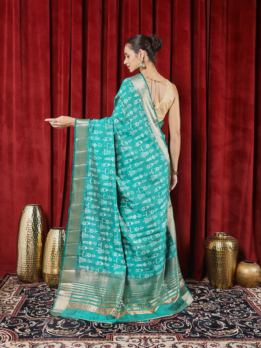Digital Printed Art Silk Saree