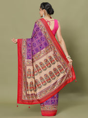 Bandhani Printed Art Silk Woven Saree