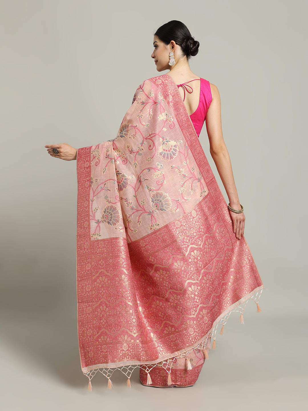 Zari Jaal Art Silk Woven Saree