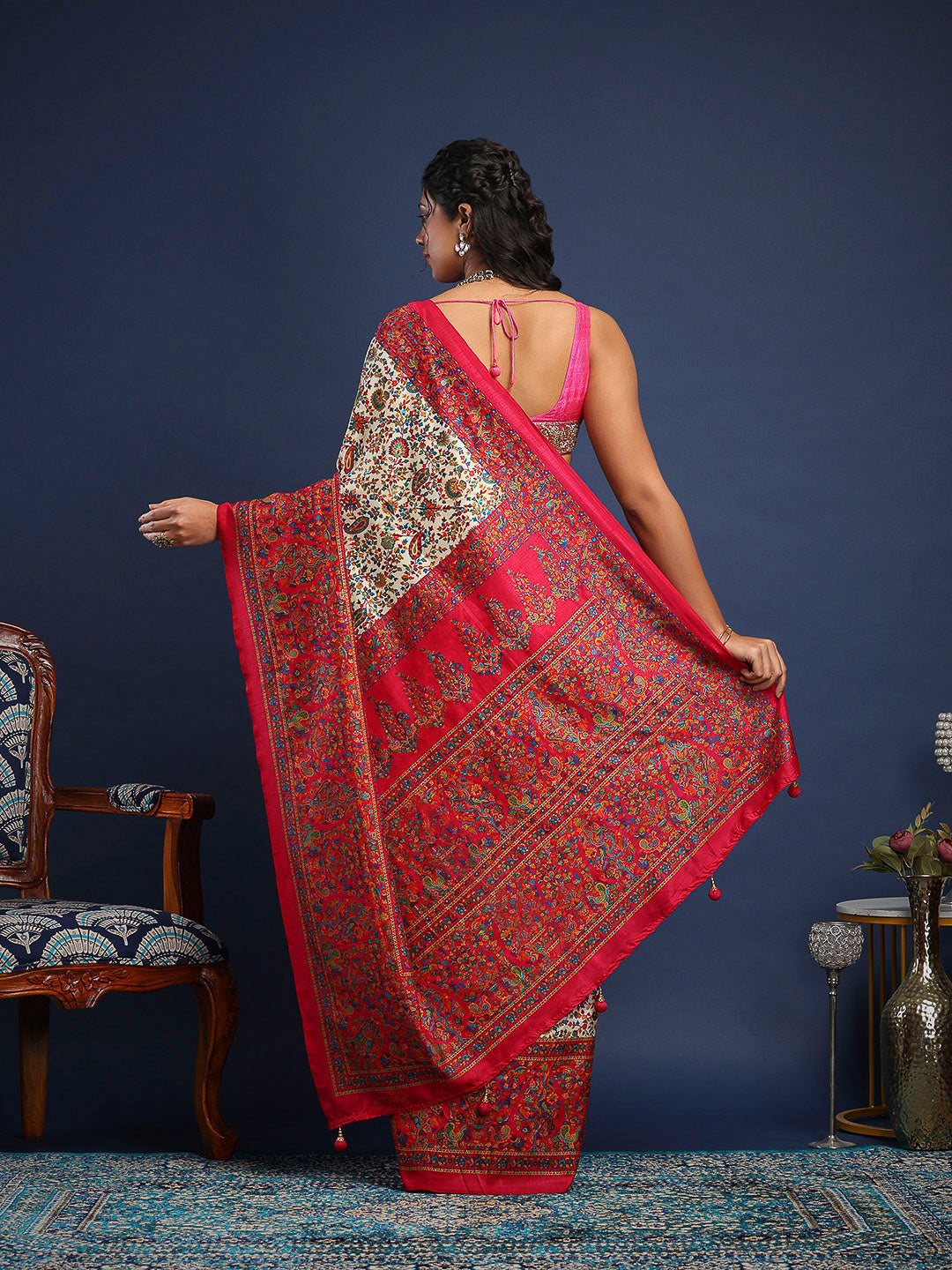 Digital Printed Art Silk Saree