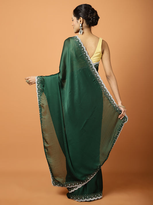 Stone Work Art Chiffon Saree