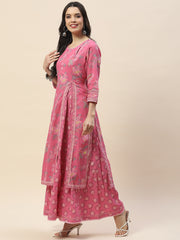 Printed Cotton Double Layer Kurta