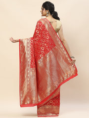 Zari Jaal Woven Crepe Saree