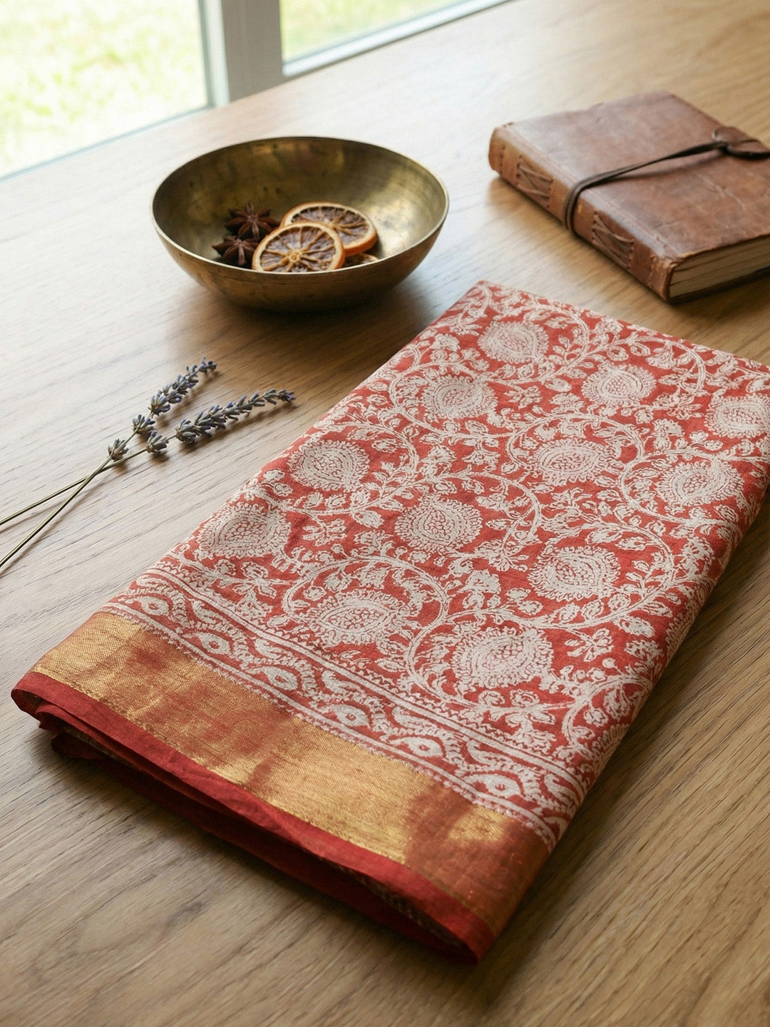Printed Cotton Blend Unstitched Suit With Pant &amp; Dupatta