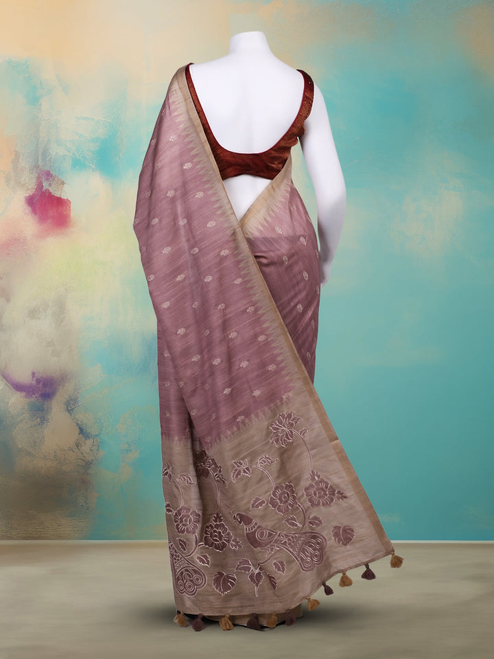Printed &amp; Embroidered Booti Art Silk Saree