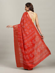 Bandhani Printed Dola Cotton Saree