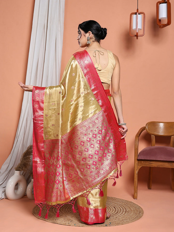 Woven Design Tissue Saree
