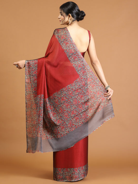 Digital Printed Georgette Woven Saree